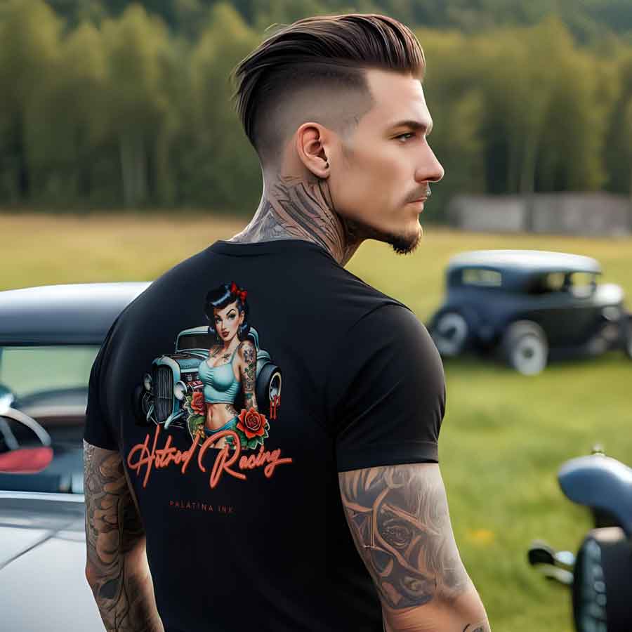 T-Shirt für Männer „Hotrod Racing“  - Palatina Ink