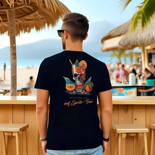 T-Shirt für Männer „Spritz“ - schwarz - Palatina Ink