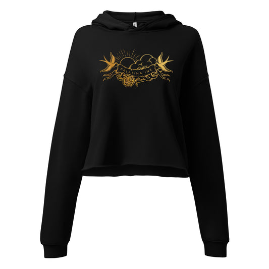 Cropped Hoodie für Ladies "Oldschool Sunset"